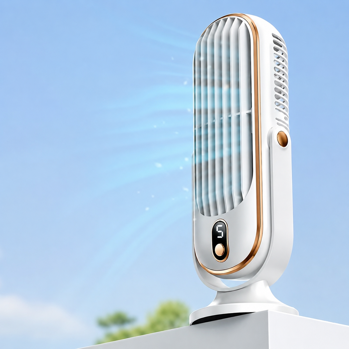 Portable USB Fan - Battery-Powered Cooling Solution for Home & Office