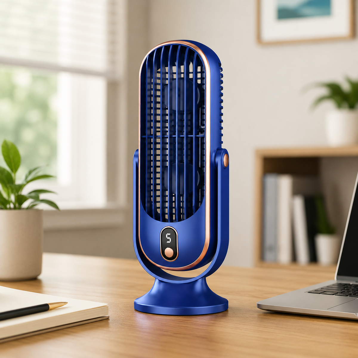 Portable USB Fan - Battery-Powered Cooling Solution for Home & Office