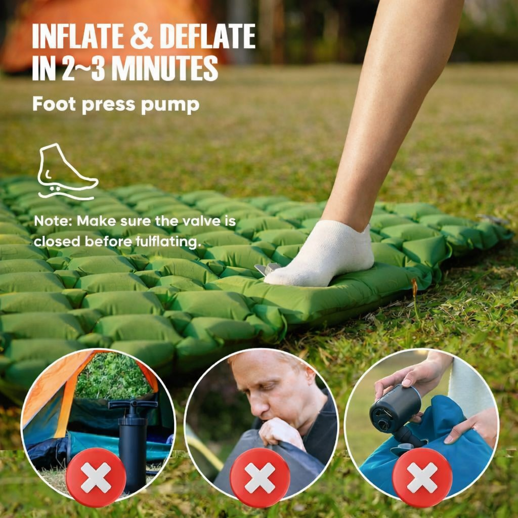 Spacious TravelMate Air – Extra Wide Inflatable Camping Bed