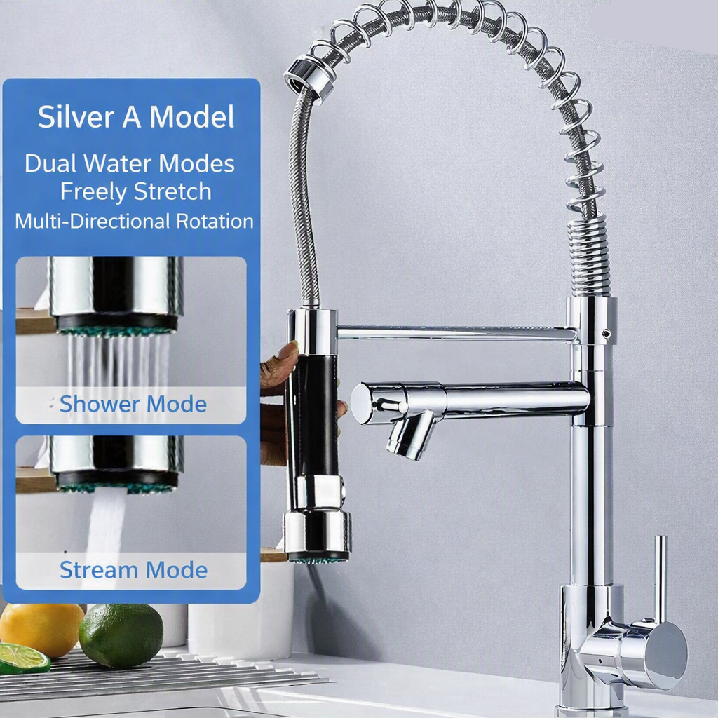 Streamline Kitchen Mixer with Pull-Down Feature for Modern Spaces