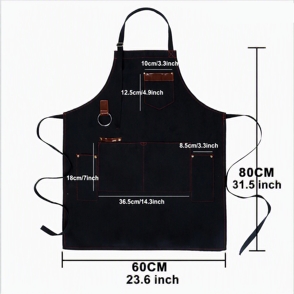 Sturdy Canvas Kitchen Apron with Ample Storage
