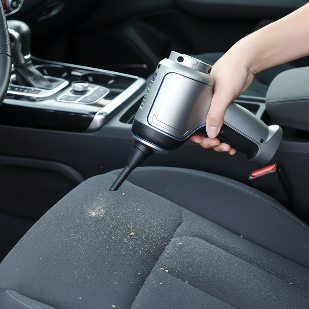 Portable Rechargeable Car Vacuum for Effortless Cleaning
