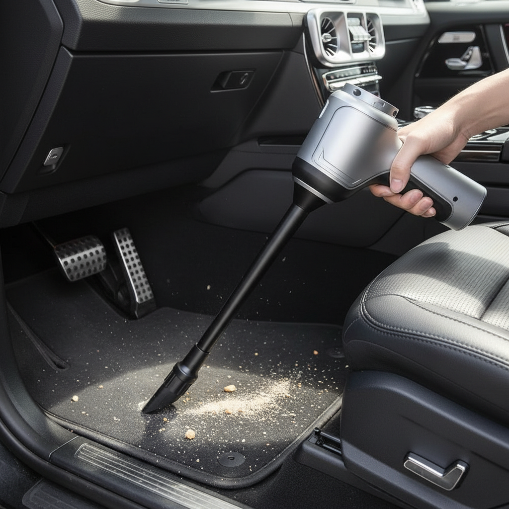 Portable Rechargeable Car Vacuum for Effortless Cleaning