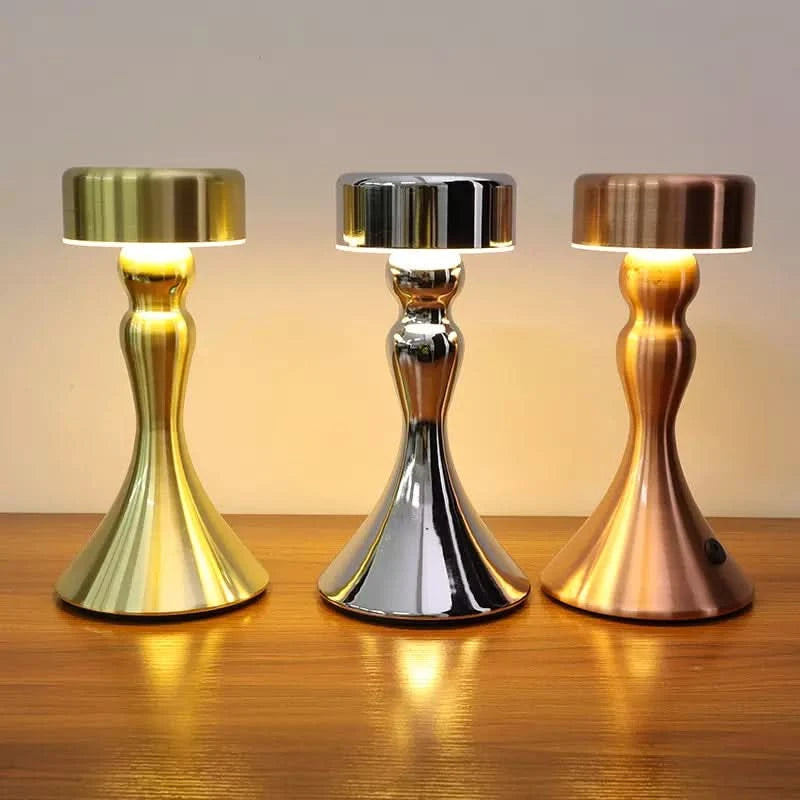 Wireless Rechargeable Touch-Dimmer Table Lamp with Charging Pad