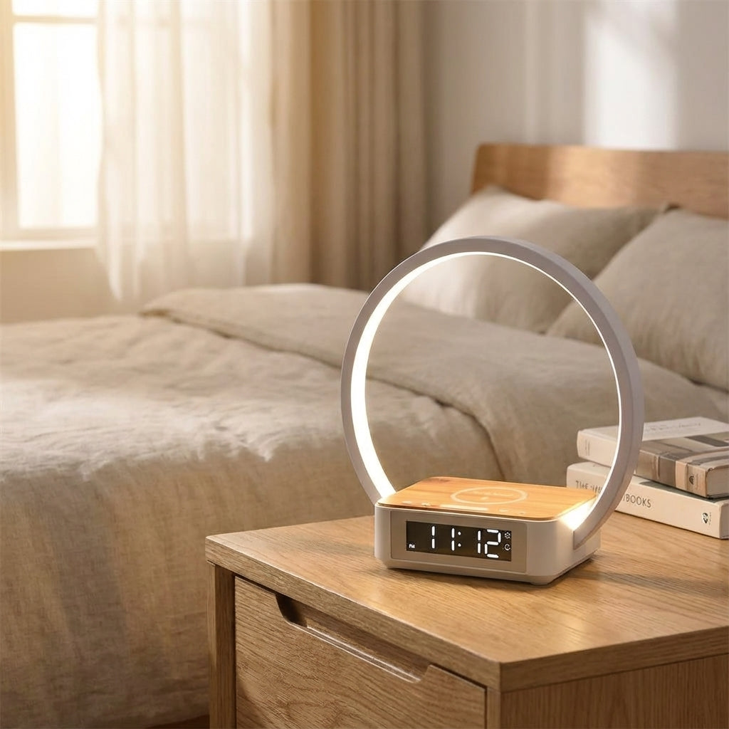 Stylish Cordless Lamp with Integrated Wireless Charging