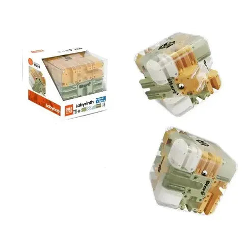 3D Maze Cube Transparent ABS Stainless Steel Ball