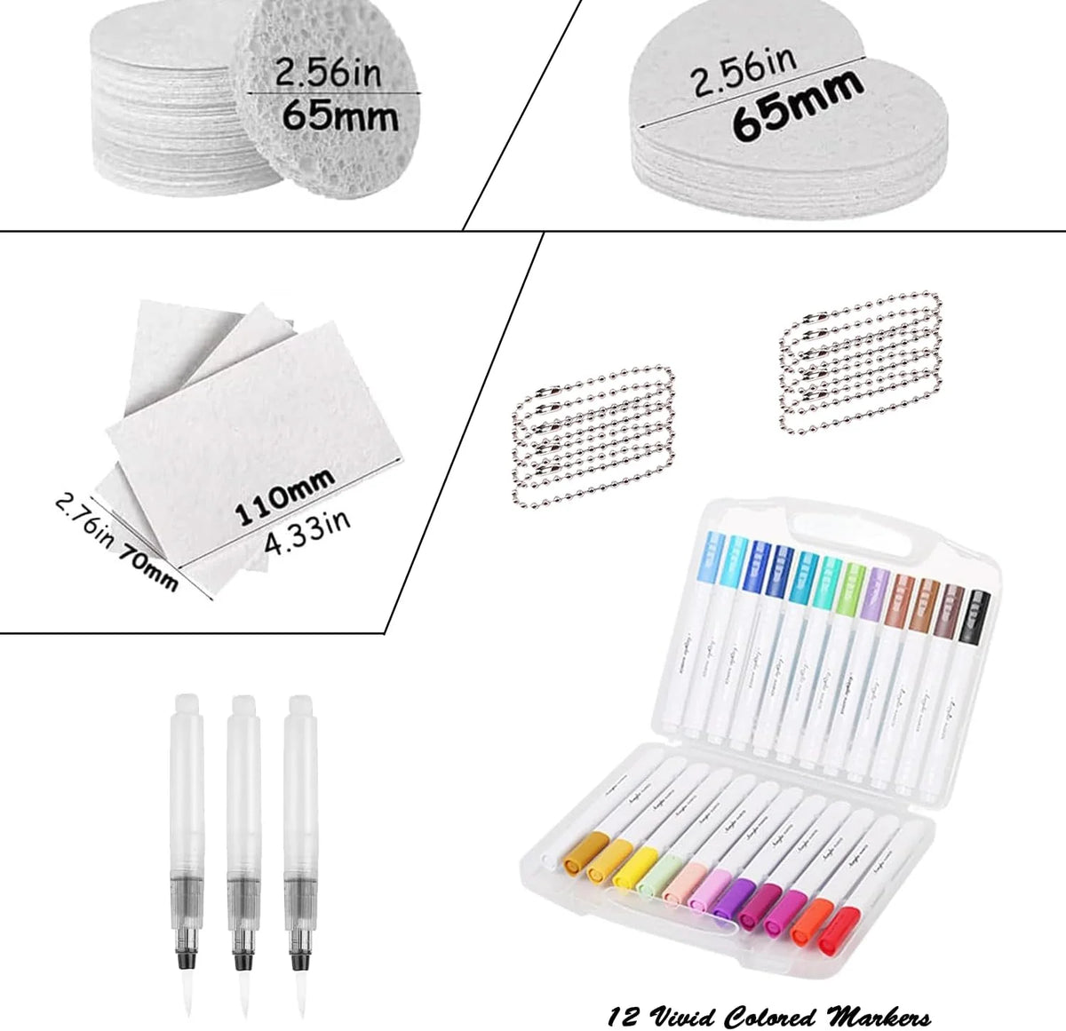 3D Painting Kit Moisture-Reactive Paper & Watercolor Pencils