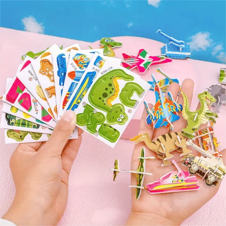 3D Puzzle Set Educational Cardboard Pop-Out