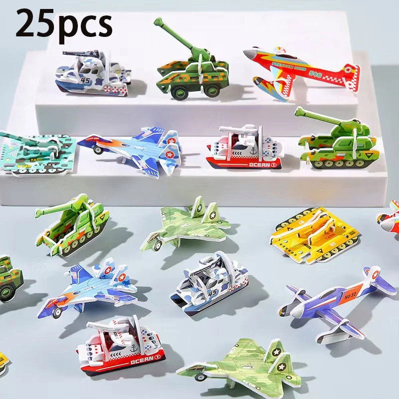 3D Puzzle Set Educational Cardboard Pop-Out
