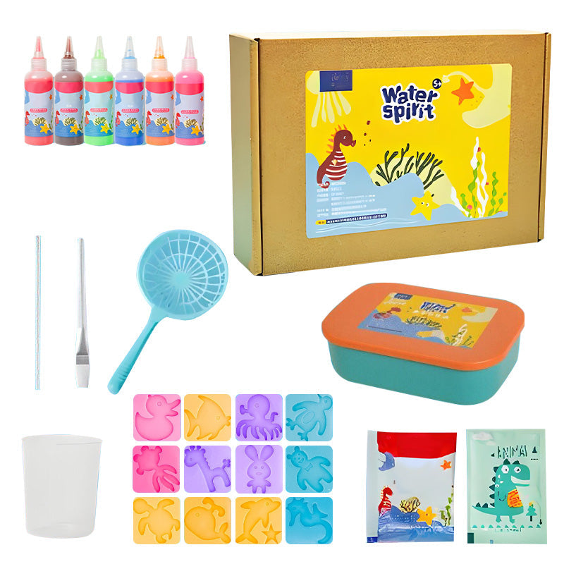 3D Water Beads Craft Kit Non-Toxic Reusable Molds