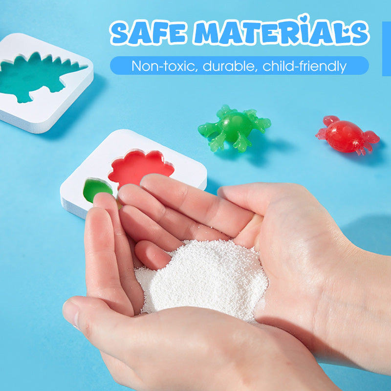 3D Water Beads Craft Kit Non-Toxic Reusable Molds