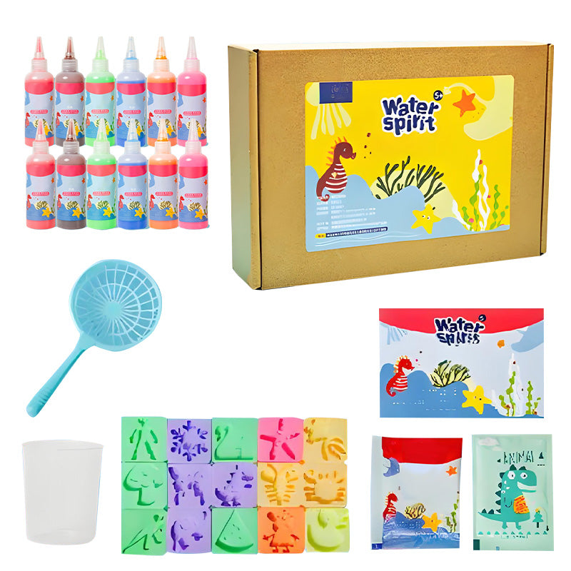 3D Water Beads Craft Kit Non-Toxic Reusable Molds