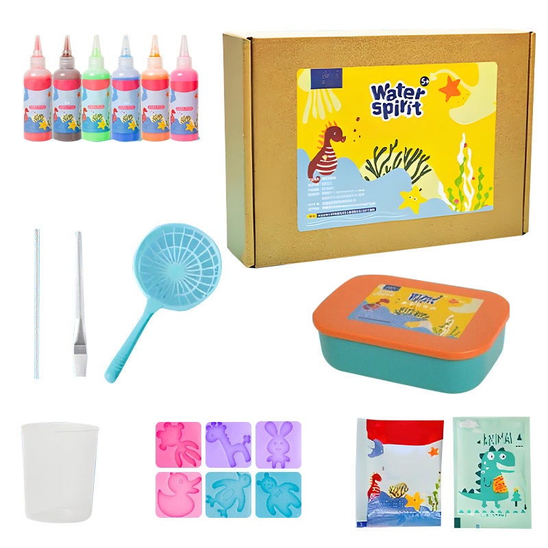 3D Water Beads Craft Kit Non-Toxic Reusable Molds
