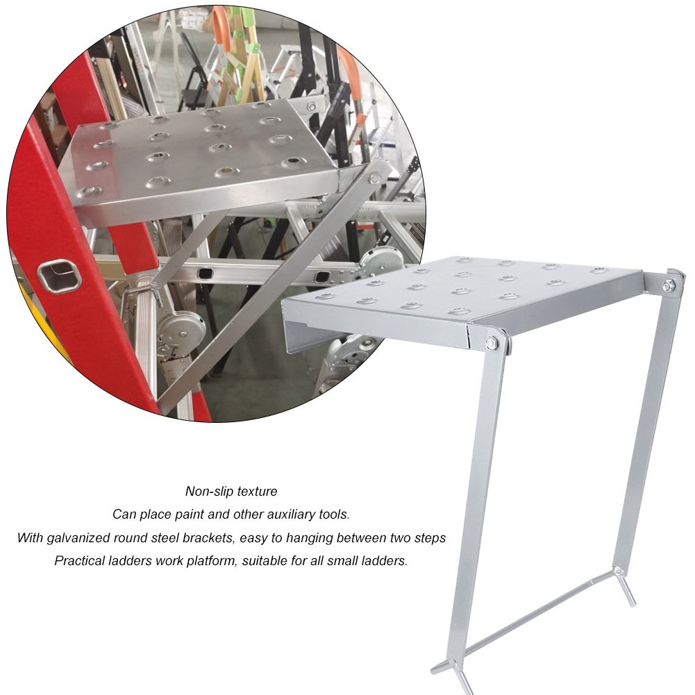 A-Frame Ladder Platform Galvanized Steel Slip-Resistant 150 Kg Capacity