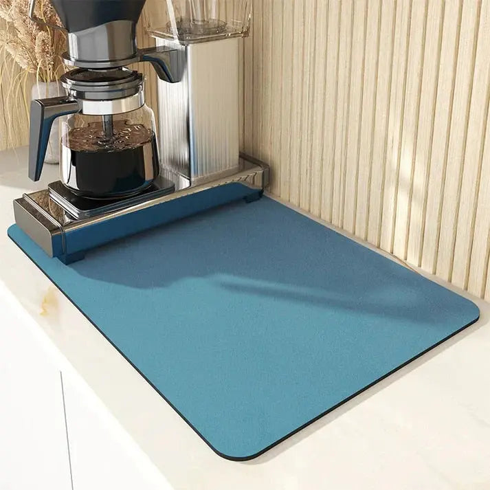 Absorbent Drip Mat Velvet Top Non-Slip Base