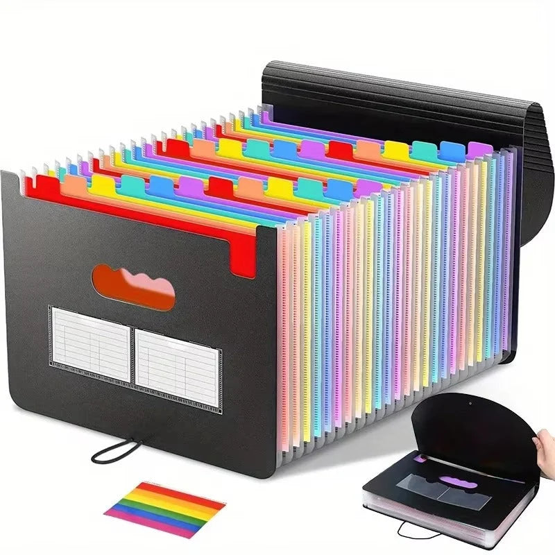 Accordion File Folder Waterproof & Expandable 24 Pockets