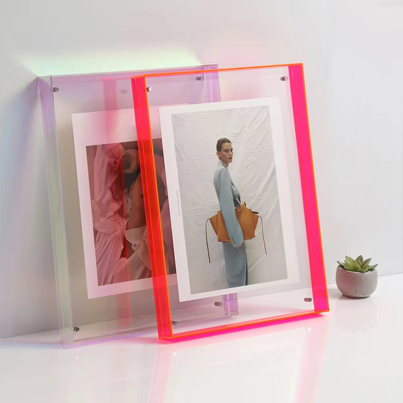 Acrylic Picture Frame Colored Edge & UV-Resistant