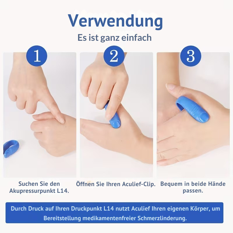 Acupressure Clip Targeted Stimulation & Continuous Pressure