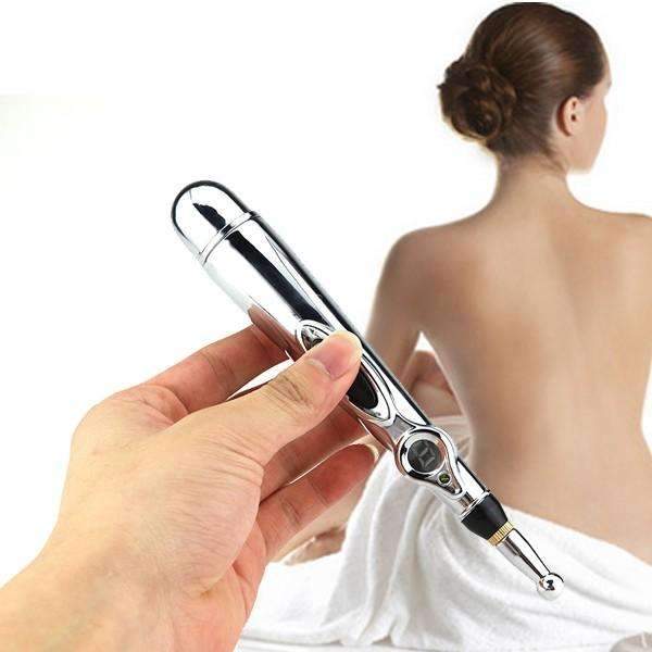Acupuncture Pen Needle-Free Adjustable Intensity 3 Interchangeable Heads