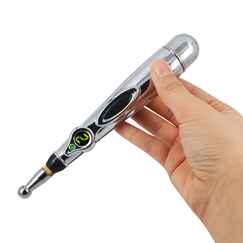 Acupuncture Pen Needle-Free Adjustable Intensity 3 Interchangeable Heads