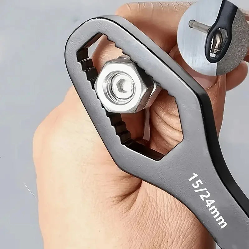 Adjustable Double-Ended Wrench Dual-Range Compact