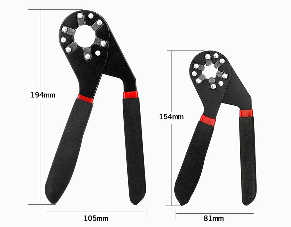 Adjustable Wrench Fits 7–20 mm Non-Slip Handle