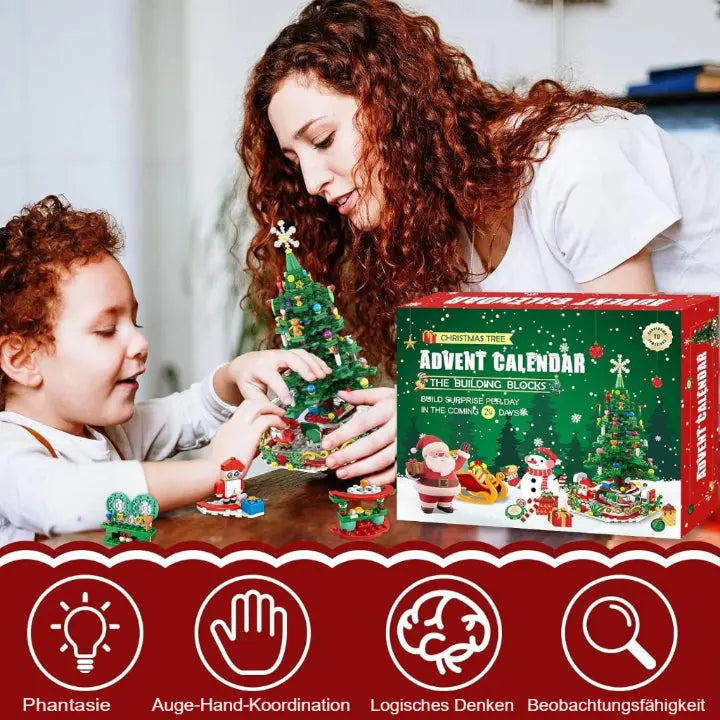 Advent Calendar Buildable Mini Christmas Tree Reusable Keepsake
