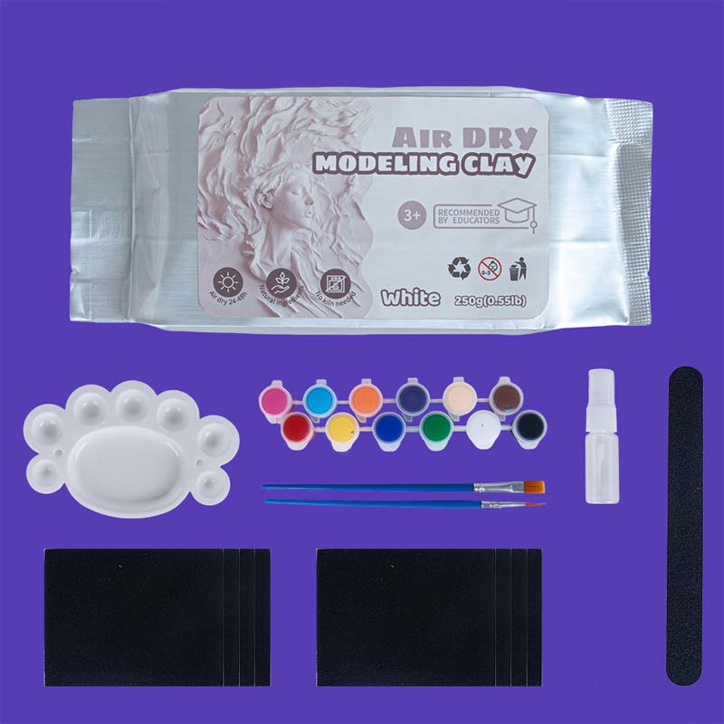 Air-Dry Modeling Clay Set Kaolin Tools & Paints