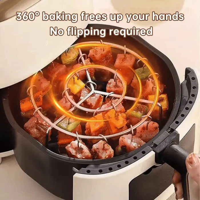 Air Fryer Grill Set Non-Stick Stainless Steel Smoke-Free