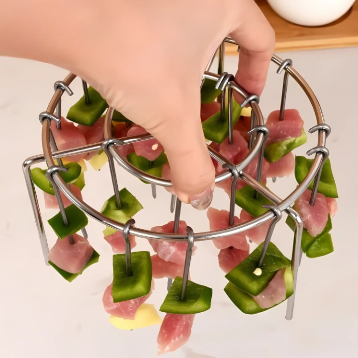 Air Fryer Skewer Attachment Rotating Stainless Steel Dishwasher Safe