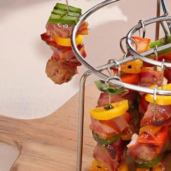 Air Fryer Skewer Attachment Rotating Stainless Steel Dishwasher Safe