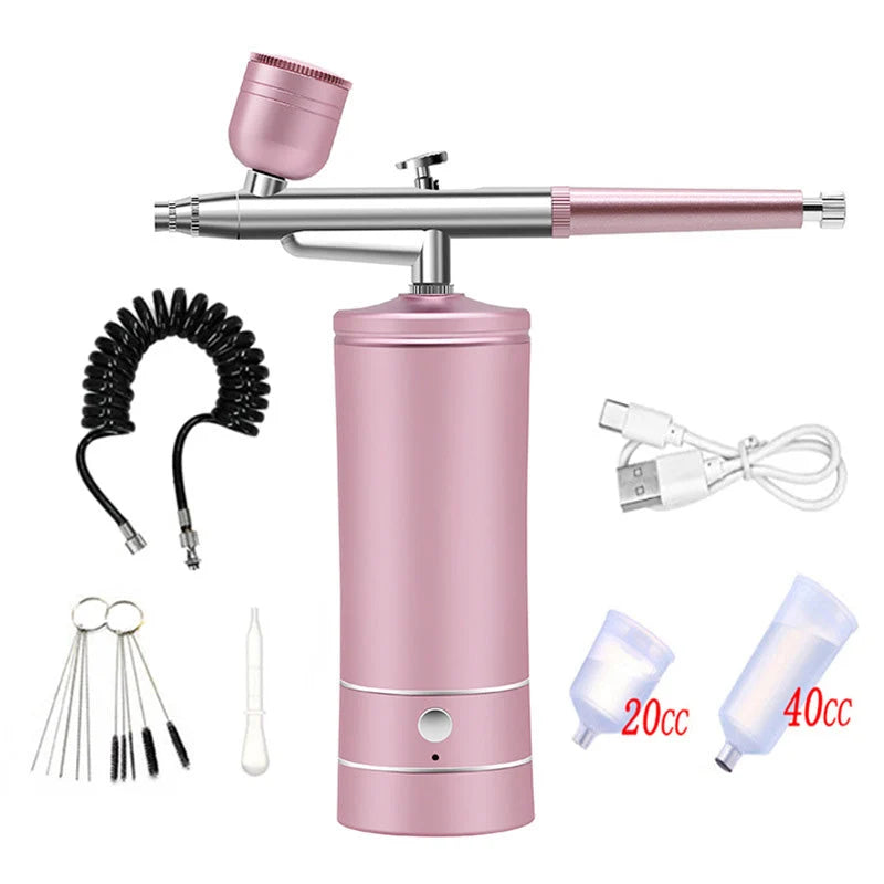 Airbrush Gun Cordless & Rechargeable Adjustable Pressure Precision Nozzle