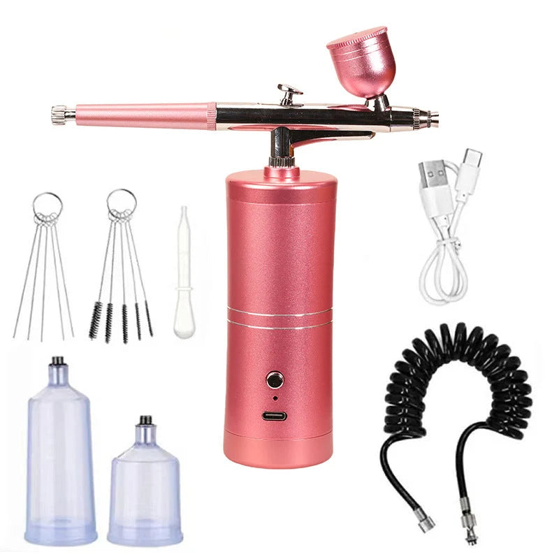 Airbrush Gun Cordless & Rechargeable Adjustable Pressure Precision Nozzle