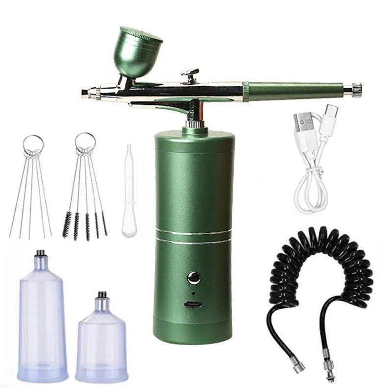 Airbrush Gun Cordless & Rechargeable Adjustable Pressure Precision Nozzle