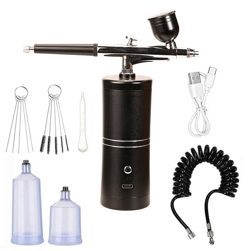Airbrush Gun Rechargeable Cordless 3 Interchangeable Nozzles