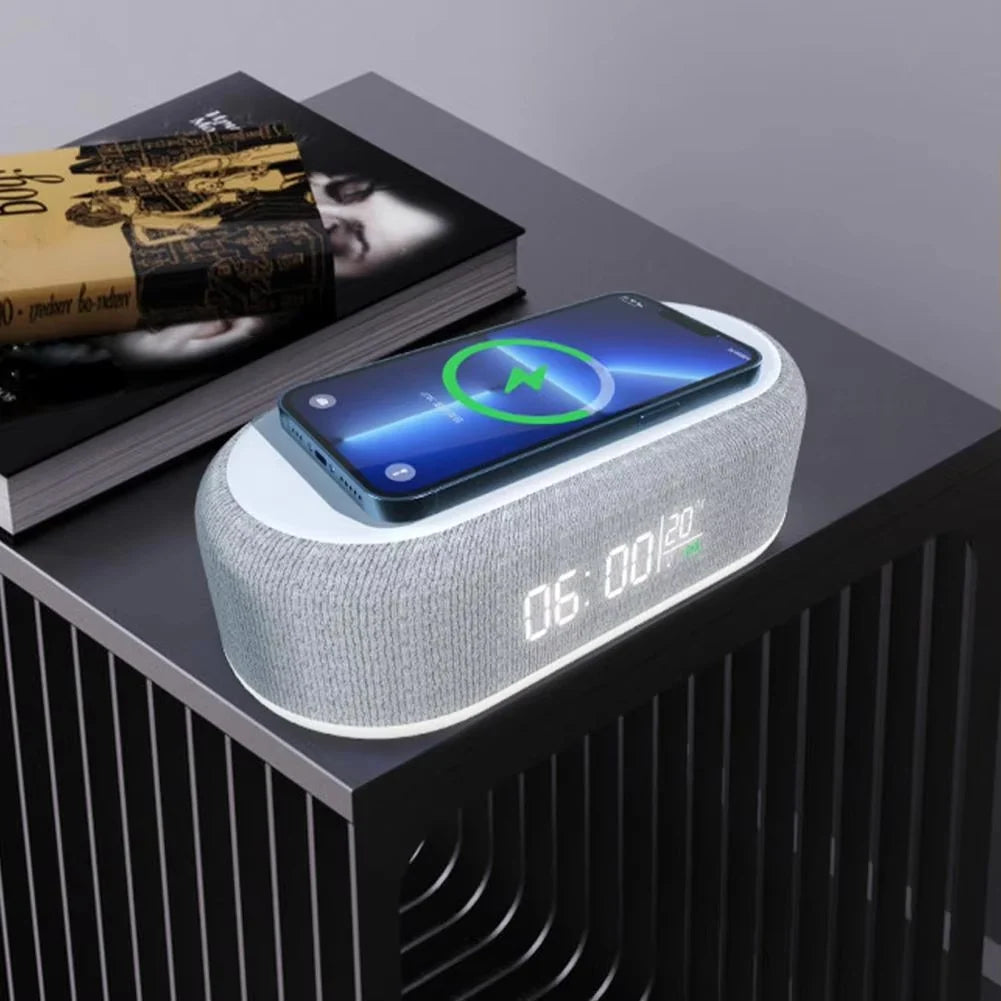 Alarm Clock Wireless 15W Fast Charging LED Display