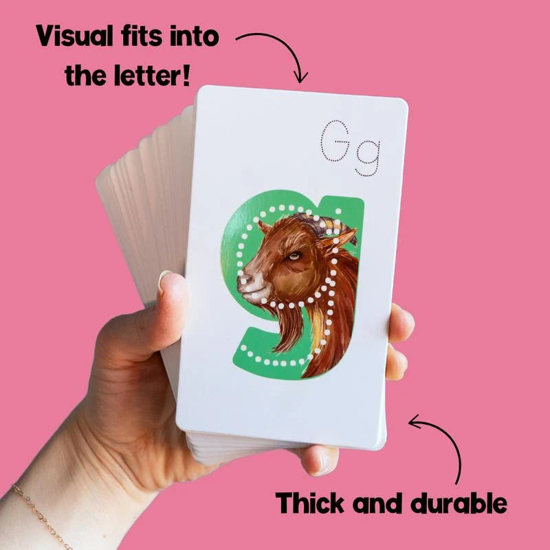 Alphabet Flashcards Lowercase Picture Mnemonics Magnetic Box