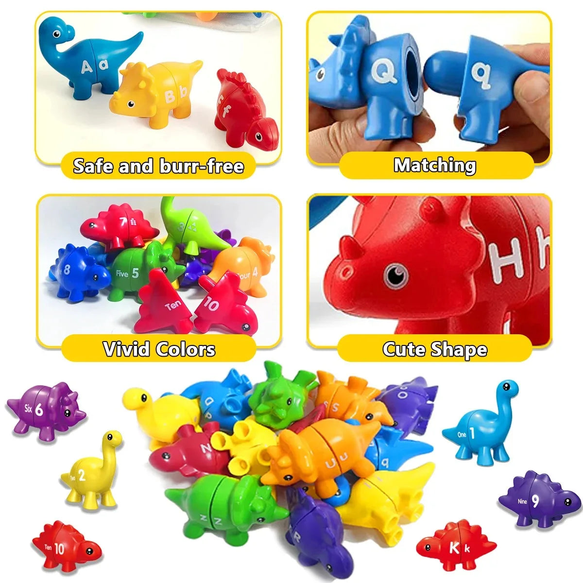 Alphabet- und Zahlenpuzzle-Set mit 10 oder 13 Teilen