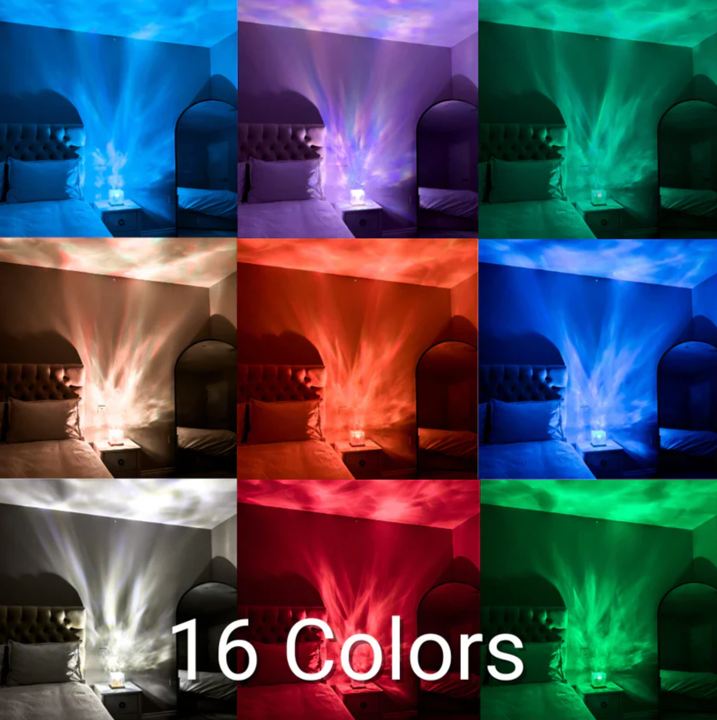 Ambient Cube Lamp Wave Pattern USB Rechargeable 16 Colors
