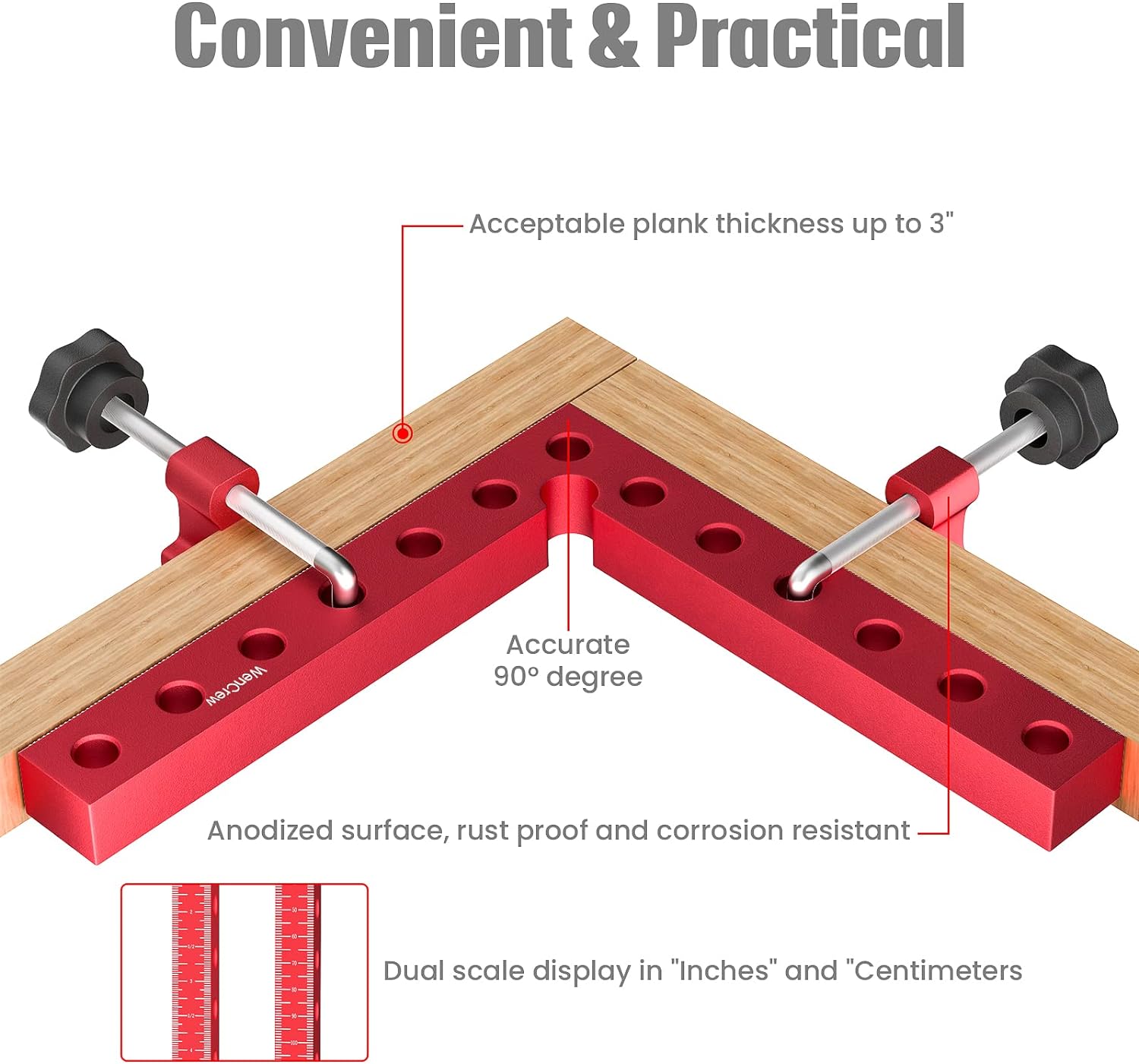 Angle Clamp Set 90 Degree Alignment Aluminum Adjustable Screw