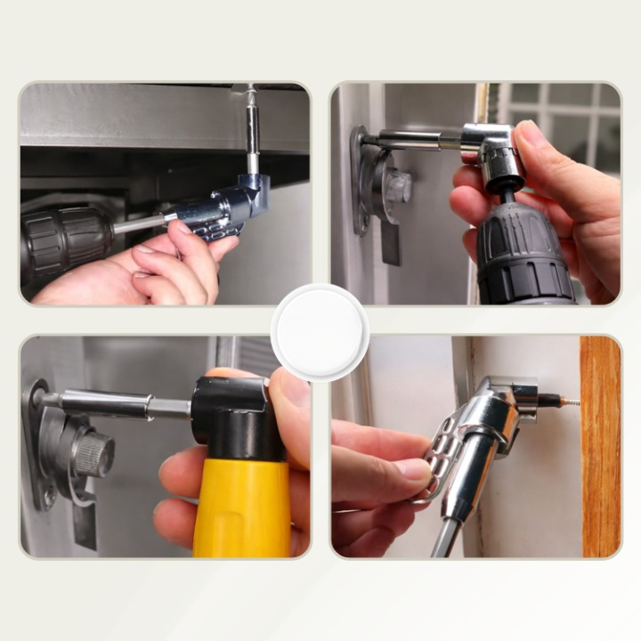 Angle Drill Attachment 105° 1/4-Inch Hex Magnetic Bit Holder