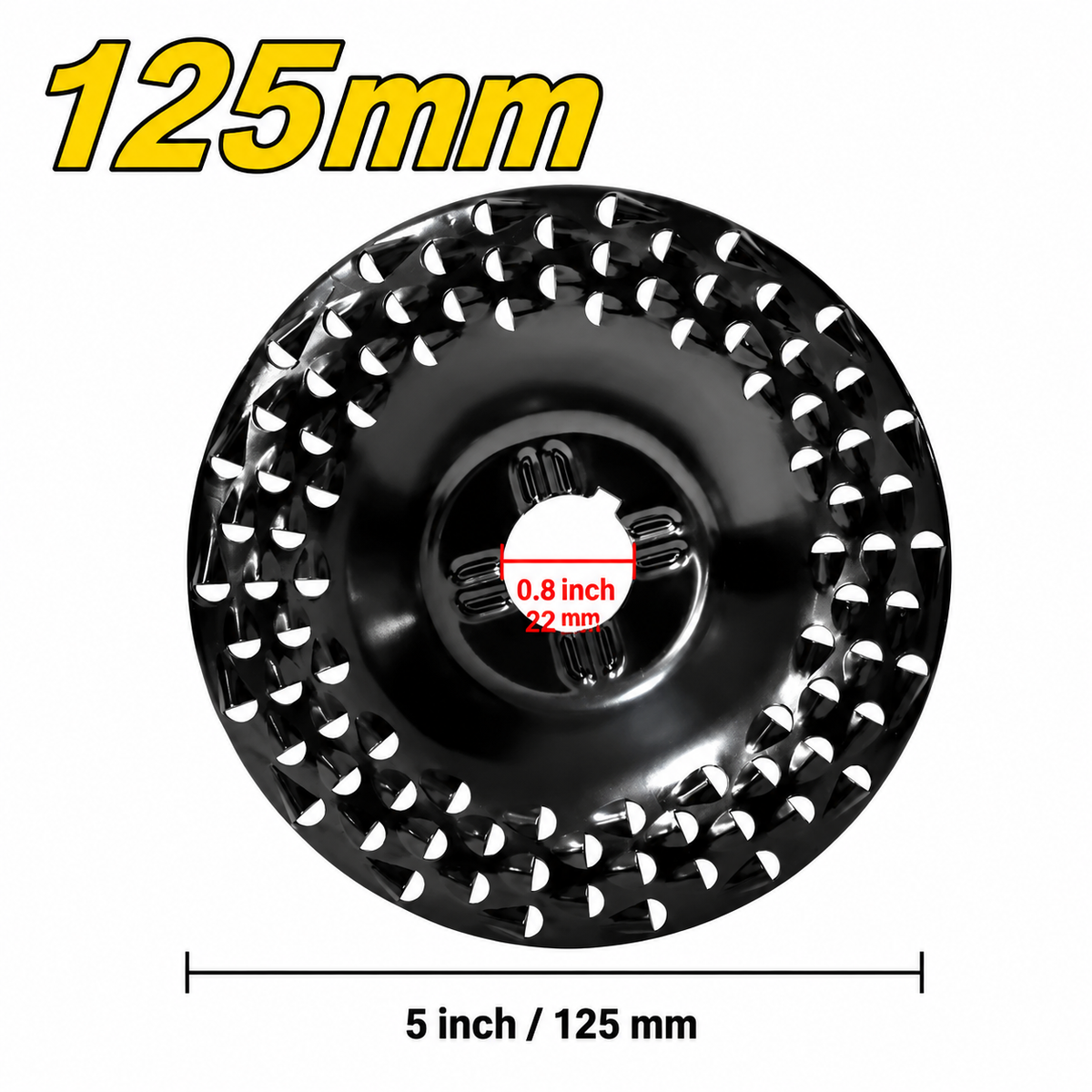 Angle Grinder Disc Curved Dome Anti-Clog Carbon Steel