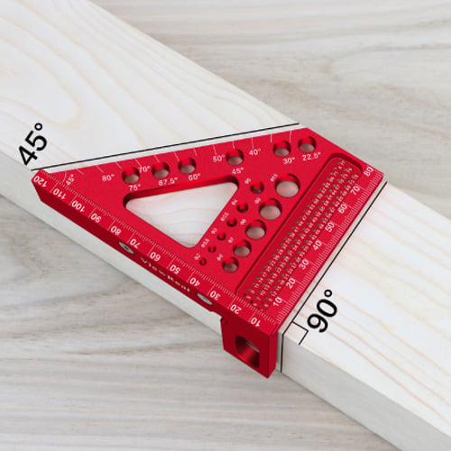 Angle Ruler Anodized Aluminum Multi-Angle & Drilling Template