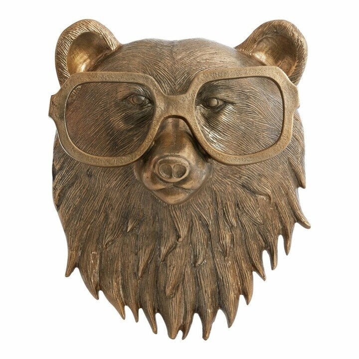 Animal Head Wall Decor Hand-Painted Resin UV-Resistant