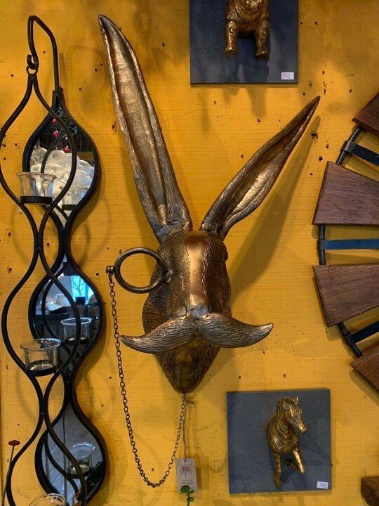 Animal Head Wall Decor Hand-Painted Resin UV-Resistant