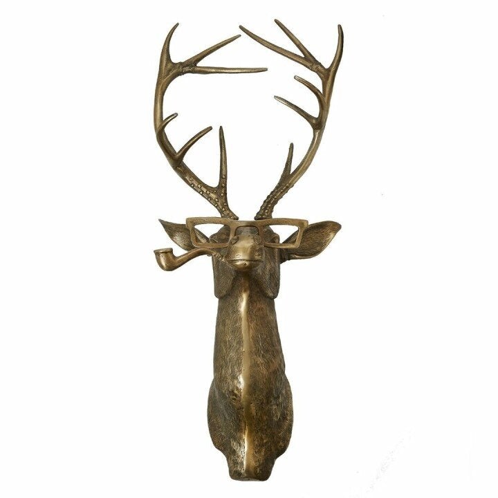 Animal Head Wall Decor Hand-Painted Resin UV-Resistant