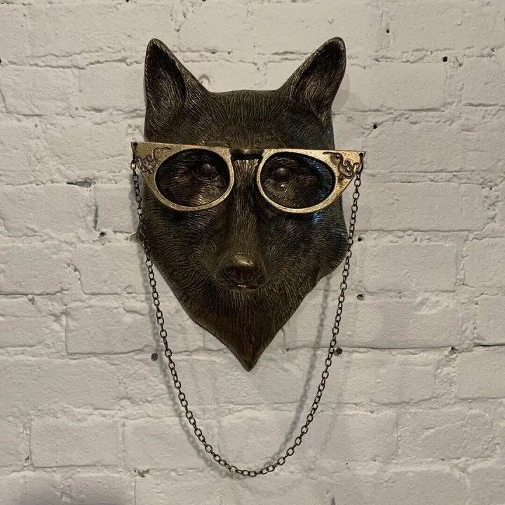Animal Head Wall Decoration Hand-Painted Resin