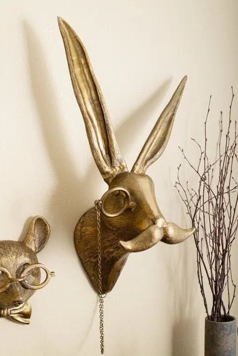 Animal Head Wall Decoration Hand-Painted Resin