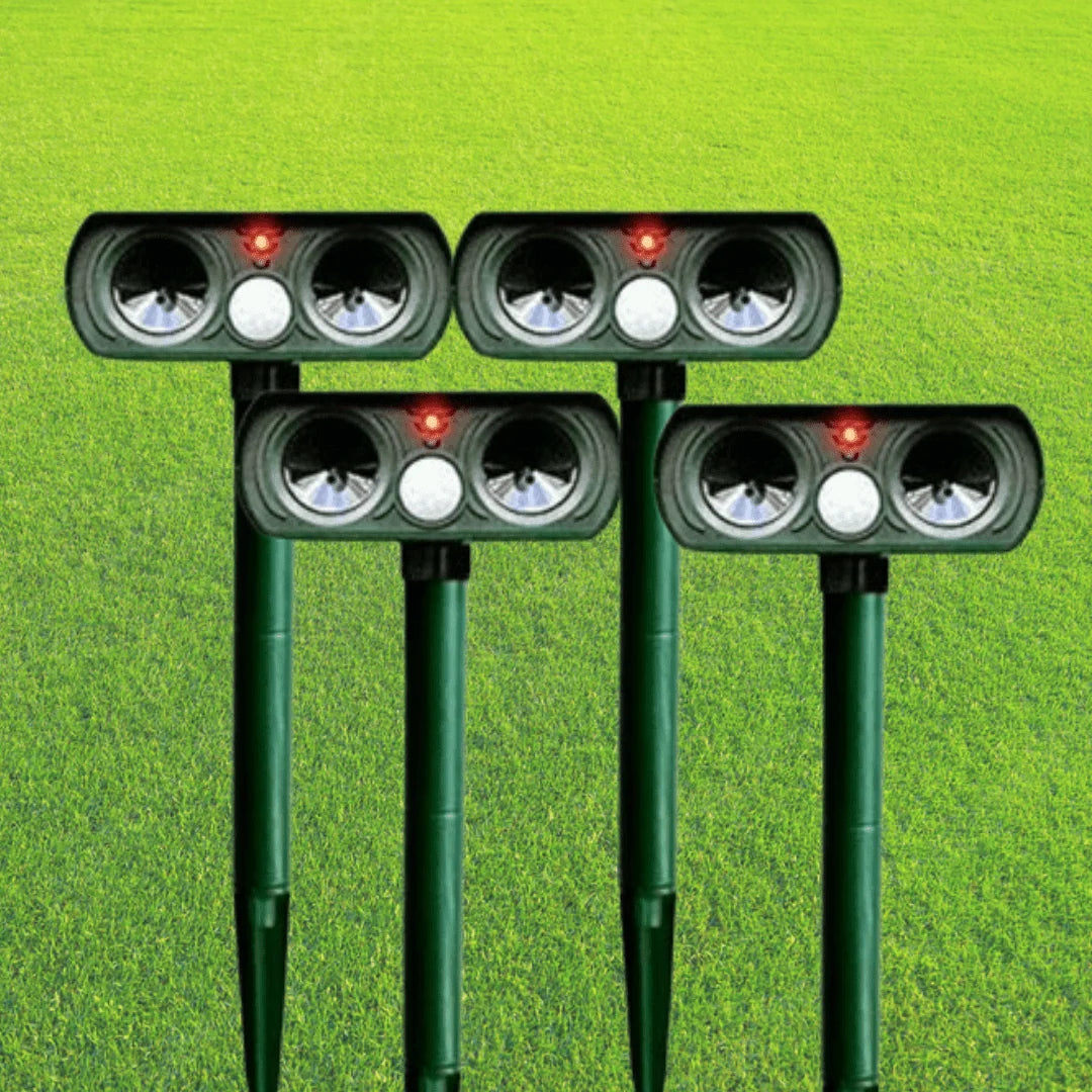 Animal Repellent Solar-Powered Motion-Activated Ultrasonic