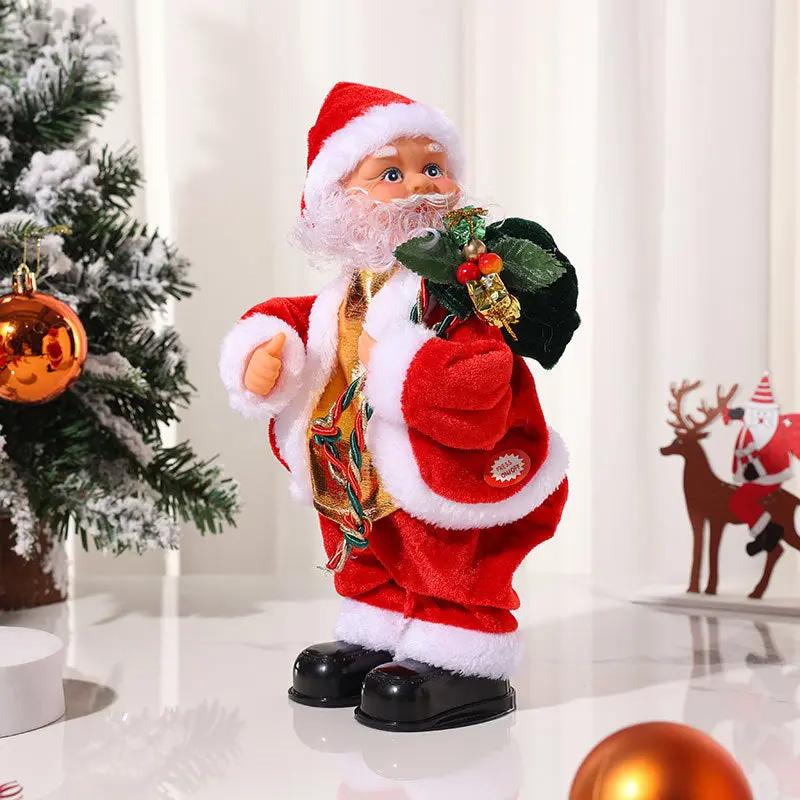 Animated Santa Gnome Musical Battery-Operated Plush Finish